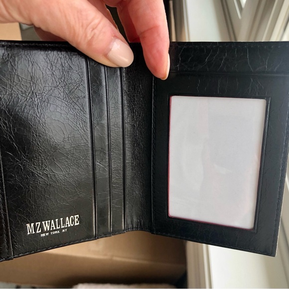 MZ Wallace black leather bifold card holder - Picture 3 of 6